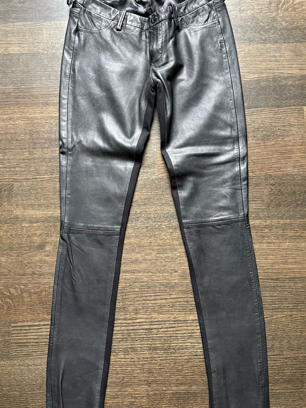 Genetic Denim Genuine Lambskin Leather Skinny Pants, 28